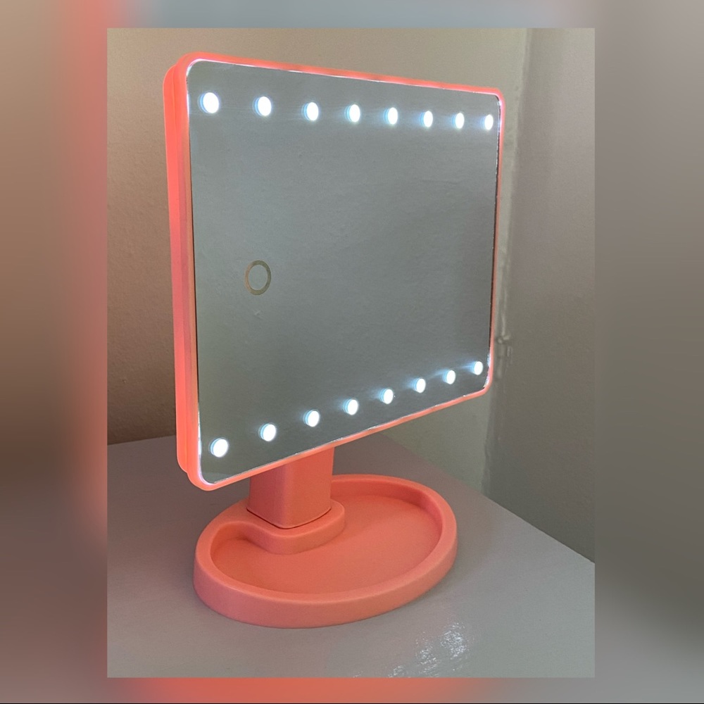 Pink Led Vanity Mirror